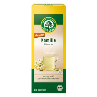 Lebensbaum Kamillentee Kamille Kräutertee demeter bio 20 x 1,5 g Aufgussbeutel