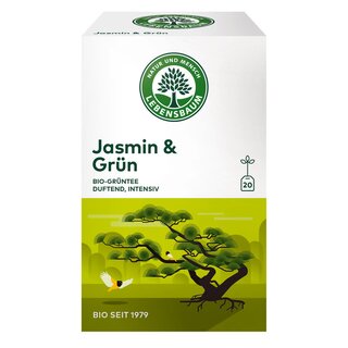 Lebensbaum Jasmin & Grün Grüntee bio 20 x 1,5 g Aufgussbeutel 30 g