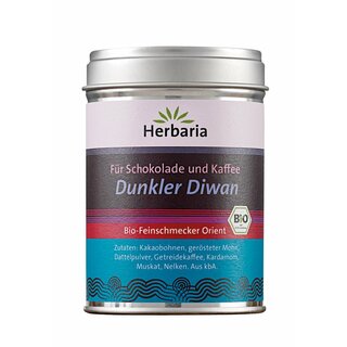 Herbaria Dark Divan for Chocolate & Coffee vegan organic 70 g