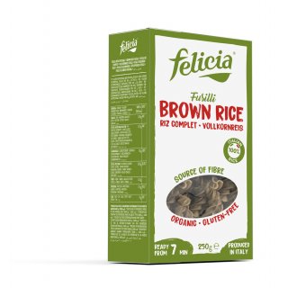 Felicia Whole Grain Rice Pasta Fusilli gluten free organic 250 g
