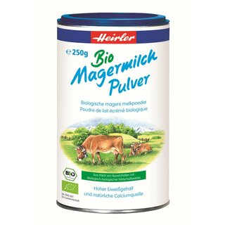 Heirler Skimmed Milk Powder natural organic 250 g