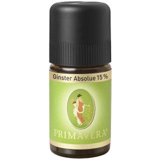Primavera Ginster Absolue 15 % ätherisches Öl naturrein in Bio Alkohol 5 ml