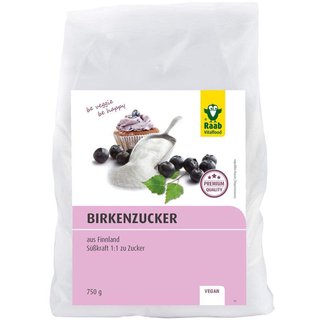 Raab Vitalfood Birkenzucker Premium aus finnischer Birke 750 g