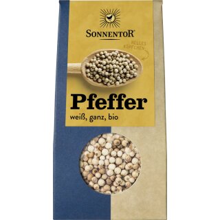 Sonnentor Pfeffer weiß ganz bio 35 g Tüte