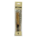 Kostkamm Hairbrush beech straight olive wood knobs 5 rows