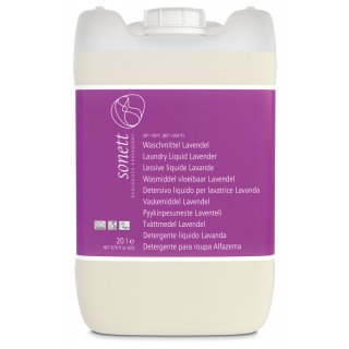 Sonett Laundry Detergent Lavender liquid vegan 20 L 20000 ml canister