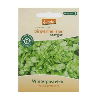 Bingenheimer Saatgut Winterpostelein Montia perfoliata demeter bio für 1 m²