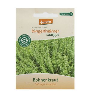 Bingenheimer Saatgut Bohnenkraut einjährig Satureja hortensis demeter bio für ca. 2 m²