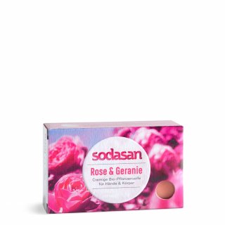 Sodasan Cream Wild Rose Soap organic 100 g