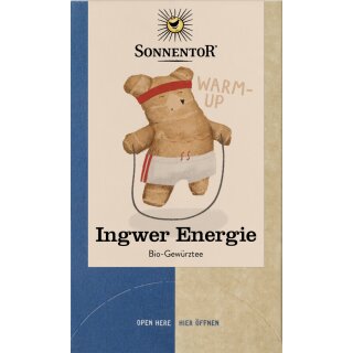 Sonnentor Ingwer Energietee Gewürztee Mischung 20 Teebeutel 30 g