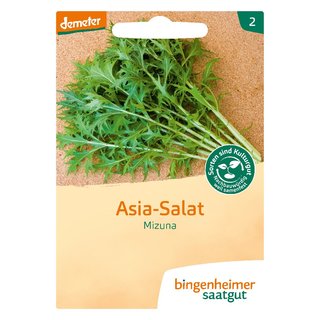 Bingenheimer Seeds Asia Salad Mizuna demeter organic for approx 5 m²