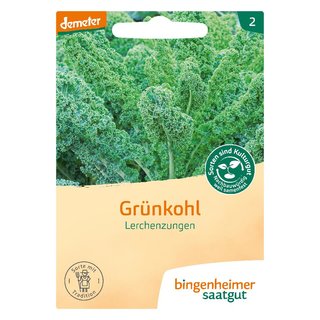 Bingenheimer Seeds Kale Lark Tongues demeter organic for approx 100 plants