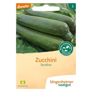 Bingenheimer Seeds Zucchini Serafina demeter organic for approx 8 plants